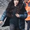 Buy Now Lejla TV Mini Series The Glass Dome Season 01 Léonie Vincent Blue And Black Puffer Jacket For Unisex