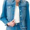 Buy Now Melissa TV-Series Grosse Pointe Garden Society 2025 Birdie Blue Embellished Denim Jacket For Unisex