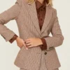 Buy Now Nesta Cooper TV-Series Dope Thief Season 01 Michelle Taylor Houndstooth Blazer For Unisex