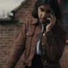 Buy Now Selma TV-Series The Stolen Girl 2025 Ambika Mod Brown Denim Jacket For Unisex