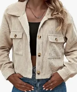 Buy Now TV-Series Million Dollar Secret 2025 Cara Kies Corduroy Cropped Jacket For Unisex