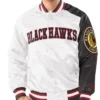 Chicago Blackhawks Retro Black And White Varsity Jacket