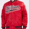 Chicago Bulls Script Tail Red Varsity Jacket