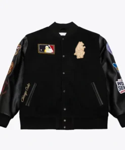 Chicago Cubs Black Out Vintage Varsity Jacket