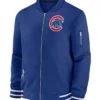Chicago Cubs Dugout Royal Blue Bomber Jacket
