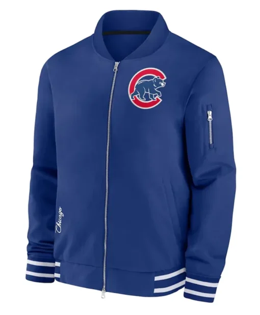 Chicago Cubs Dugout Royal Blue Bomber Jacket