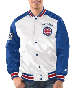 Chicago Cubs Renegade White And Blue Varsity Jacket