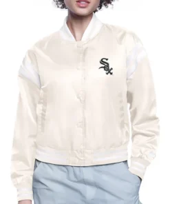 Chicago White Sox Printed Logo Cream Varsity Jacket