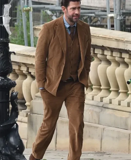 Fountain of Youth 2025 John Krasinski Brown Blazer