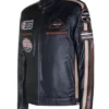 Lambskin Style Black Racer Jacket