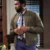 Night Court S03 Nyambi Nyambi Green Bomber Jacket