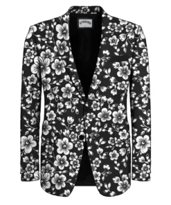 Stegaro Black Floral Blazer