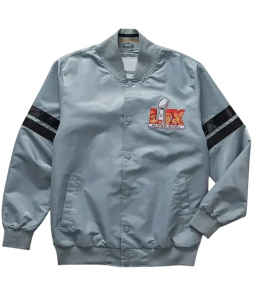Super Bowl NFL 2025 Grey Varsity Jacket