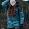 The Glass Dome S01 Léonie Vincent Blue And Black Puffer Jacket