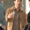 9-1-1 S08 Howie Han Brown Suede Jacket