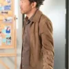 9-1-1 S08 Howie Han Brown Suede Leather Jacket