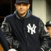 Aaron Boone NY Yankees Navy Blue And Black Varsity Jacket