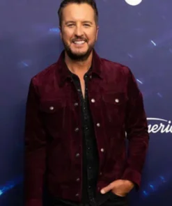 American Idol S21 Luke Bryan Maroon Jacket
