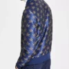 Assisted Living S05 Mr Brown Blue Bee Print Bomber Jacket