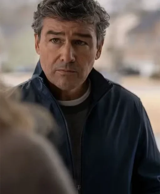 Back in Action 2025 Kyle Chandler Blue Cotton Jacket