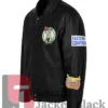Black Boston Celtics Leather Jacket