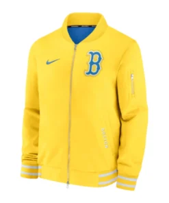 Boston Red Sox 2025 City Connect Yellow Bomber Jacket