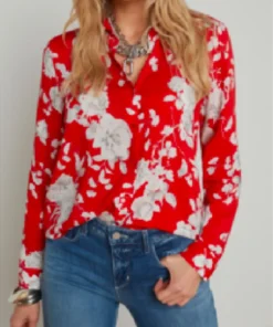 Buy Now 9-1-1 Season 08 Constance Marie Red Floral Shirt For Unisex