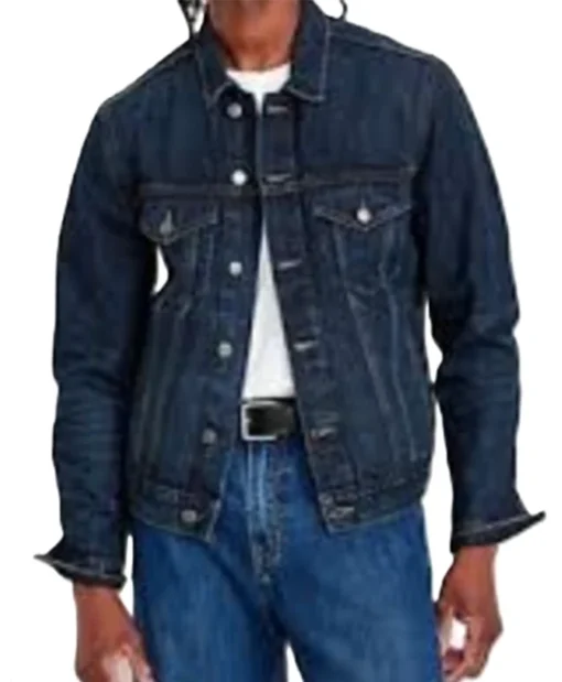 Buy Now Alexander Nunez TV-Series Small Achievable Goals Season 01 Evan Blue Denim Trucker Jacket For Unisex