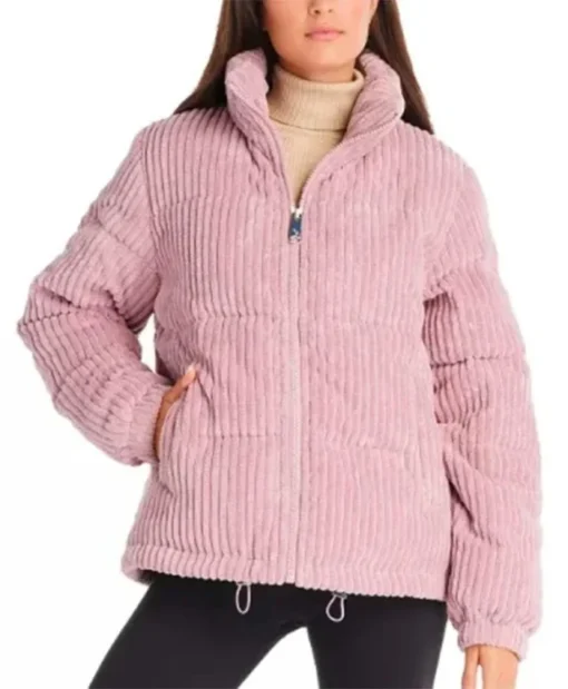 Buy Now Carmen TV Series Overcompensating 2025 Wally Baram Pink Corduroy Puffer Jacket For Unisex