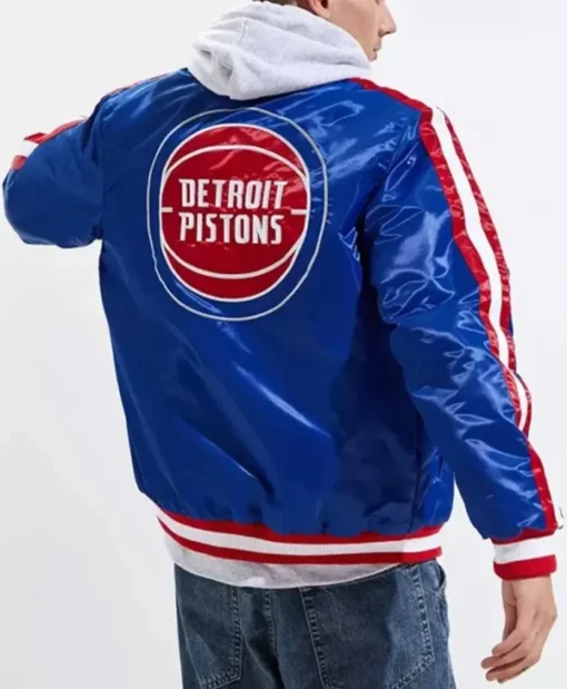 Buy Now Detroit Pistons Blue Striped Varsity Jacket For Men And Women