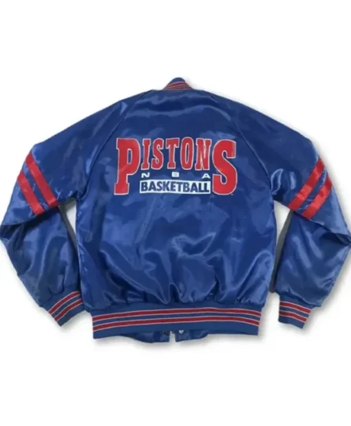 Buy Now Detroit Pistons Pick And Roll Blue Varsity Jacket For Men And Women