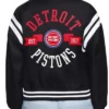 Buy Now Detroit Pistons Printed Logo Black Varsity Jacket For Men And Women