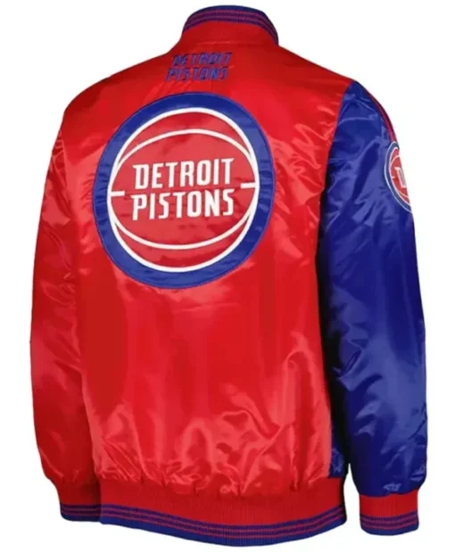 Buy Now Detroit Pistons Royal And Red Fast Break Varsity Jacket For Men And Women