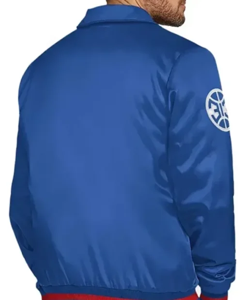 Buy Now Detroit Pistons Stitch Applique Blue Varsity Jacket For Men And Women