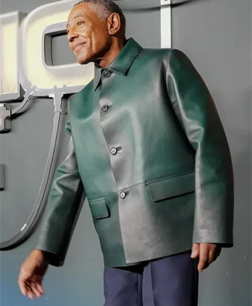 Buy Now Giancarlo Esposito Movie The Electric State 2025 Premiere Green Leather Jacket For Unisex