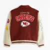 Buy Now Kansas City Chiefs Red And OFF-White Varsity Jacket For Men And Women