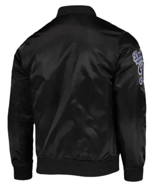 Buy Now LA Dodgers Wordmark Black Letterman Varsity Jacket For Men And Women