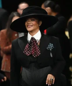 Buy Now Met Gala 2025 Rihanna Baby Bump Black Cropped Blazer For Men And Women