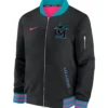 Buy Now Miami Marlins 2025 Black City Connect Bomber Jacket For Men And Women