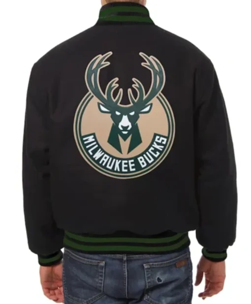 Buy Now Milwaukee Bucks Black Wool Varsity Jacket For Men And Women
