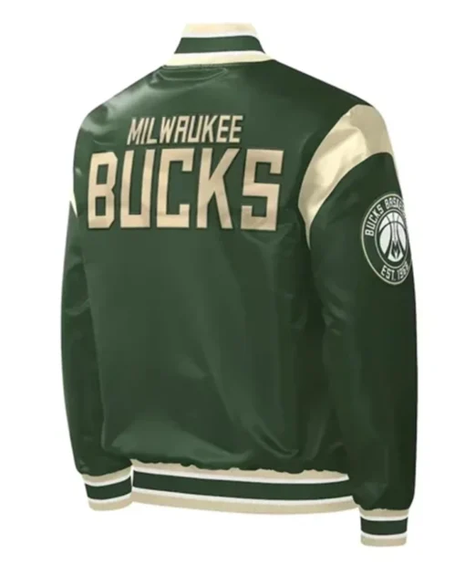 Buy Now Milwaukee Bucks Force Play Hunter Green Varsity Jacket For Unisex