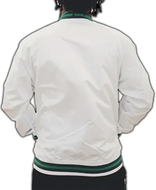 Buy Now Milwaukee Bucks Hardwood Classics Mixtape White Varsity Jacket For Unisex