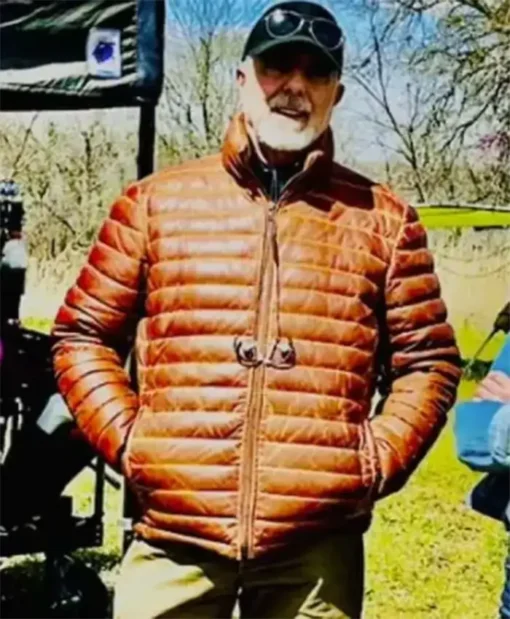 Buy Now Movie The Last Rodeo 2025 Jon Avnet Brown Puffer Leather Jacket For Unisex