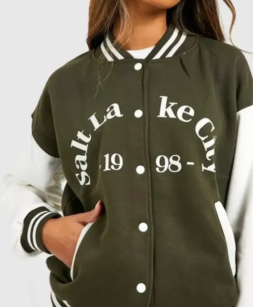 Buy Now Salt Lake Colour Block Letterman Varsity Jacket For Men And Women
