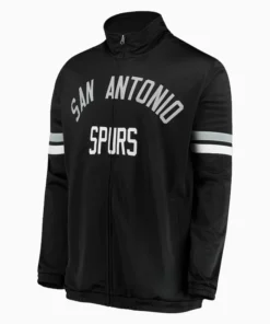 Buy Now San Antonio Spurs G-III Sports By Carl Banks Veteran Full-Zip Black Track Jacket For Unisex