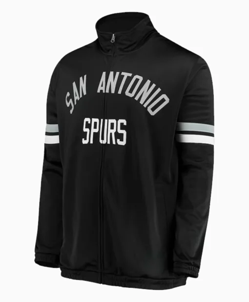 Buy Now San Antonio Spurs G-III Sports By Carl Banks Veteran Full-Zip Black Track Jacket For Unisex