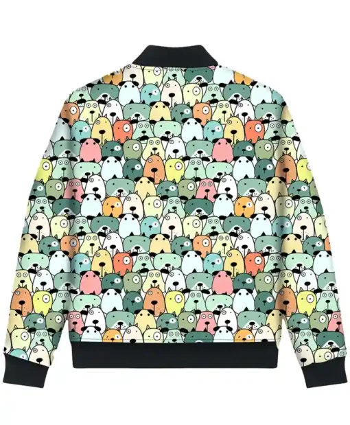 Buy Now Stegaro Cute Dog Seamless Bomber Jacket For Men And Women