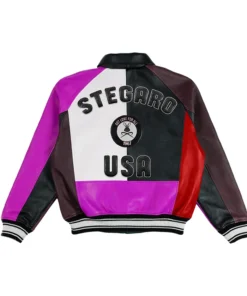 Buy Now Stegaro Patch Bomber Leather Jacket For Men And Women