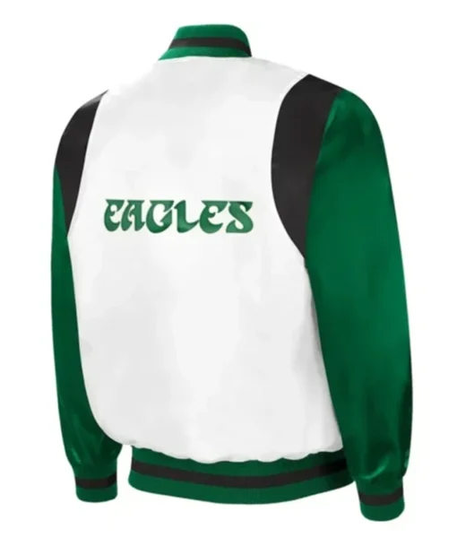 Buy Now The All-american Retro Philadelphia Eagles White Kelly Varsity Jacket For Unisex