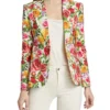Buy Now The Today Show 2025 Jill Martin Single Button White Floral Print Blazer For Unisex